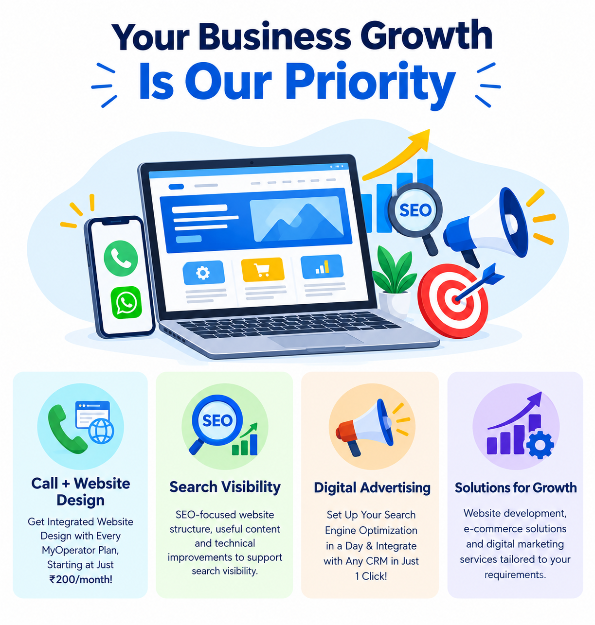 Your Business Growth Is Our Priority – Website Design, SEO and Digital Marketing by Digital Web Tech