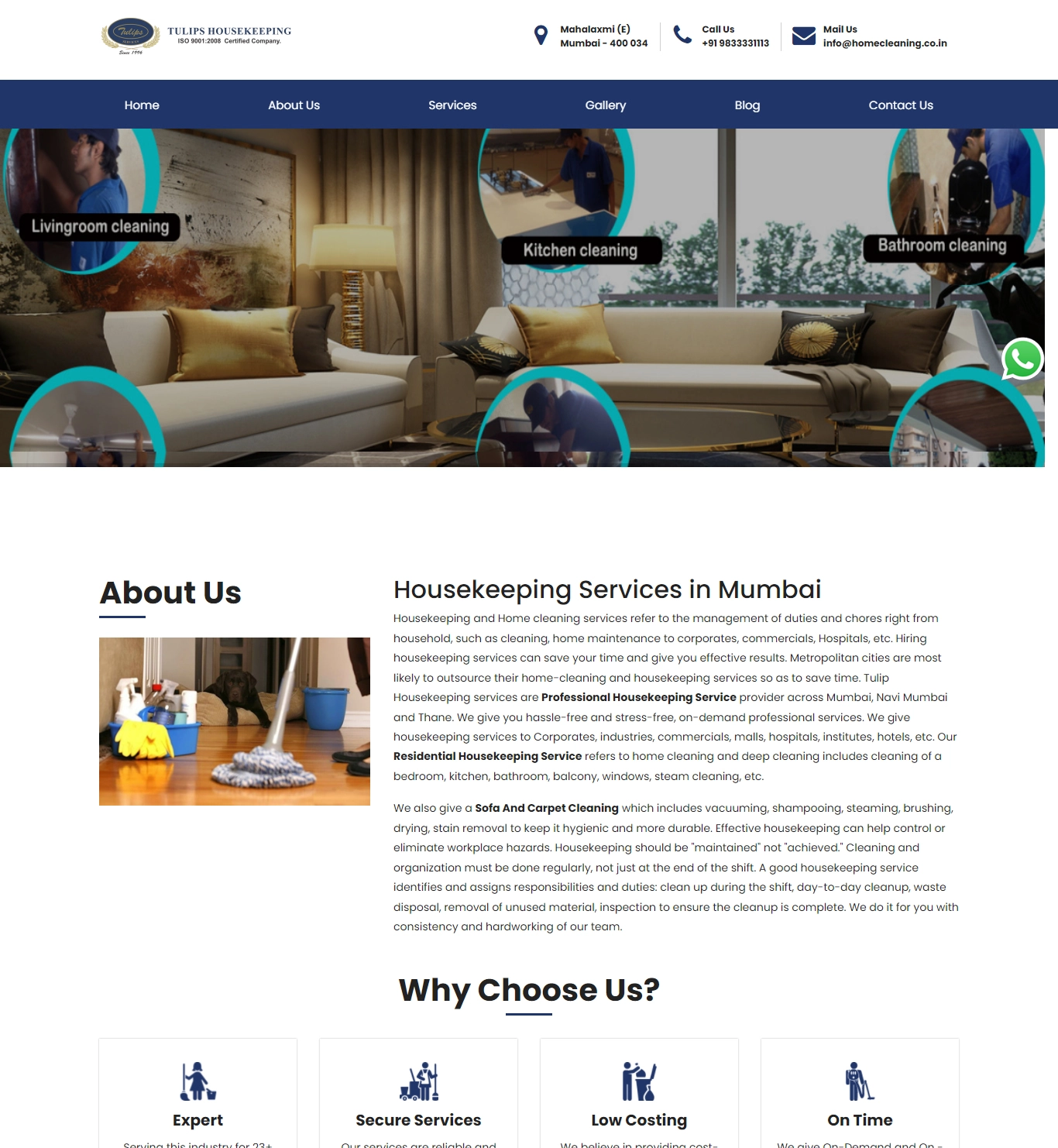 Housekeeping website design near me